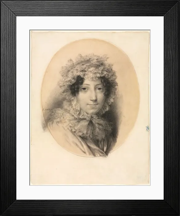 Framed Print : Portrait of a Lady, 1767-1855. Creator: Jean-Baptiste Isabey (French, 1767-1855) Framed Print : Portrait of a Lady, 1767-1855. Creator: Jean-Baptiste Isabey (French, 1767-1855)