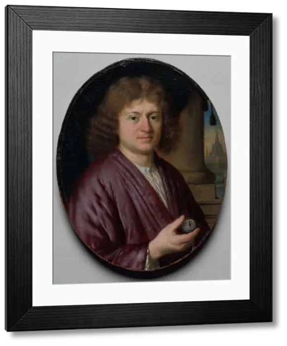 Framed Print : Portrait of a Man Holding a Watch, c. 1665-70. Creator: Pieter Cornelisz van Slingelandt (Dutch) Framed Print : Portrait of a Man Holding a Watch, c. 1665-70. Creator: Pieter Cornelisz van Slingelandt (Dutch)