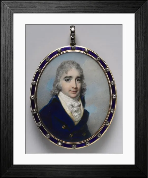Framed Print : Portrait of a Man, c. 1800. Creator: George Engleheart (British, 1752-1829) Framed Print : Portrait of a Man, c. 1800. Creator: George Engleheart (British, 1752-1829)