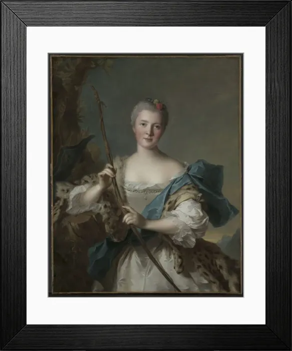 Framed Print : Portrait of a Woman as Diana, 1752. Creator: Jean-Marc Nattier (French, 1685-1766) Framed Print : Portrait of a Woman as Diana, 1752. Creator: Jean-Marc Nattier (French, 1685-1766)