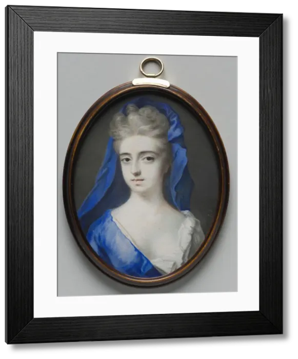 Framed Print : Portrait of a Woman in Blue, c. 1700. Creator: Peter Cross (British, c. 1645-1724) Framed Print : Portrait of a Woman in Blue, c. 1700. Creator: Peter Cross (British, c. 1645-1724)