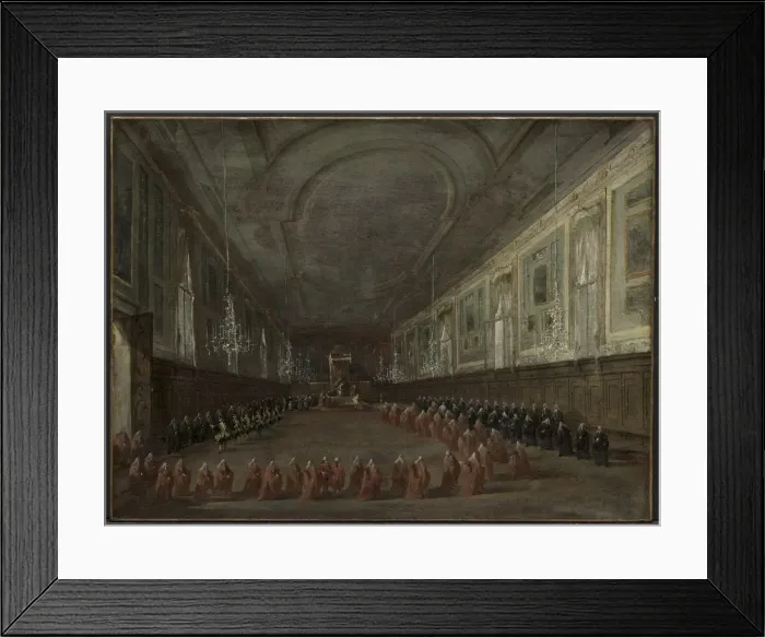 Framed Print : Pope Pius VI Descending the Throne to Take Leave of the Doge in the Hall... c. 1783 Framed Print : Pope Pius VI Descending the Throne to Take Leave of the Doge in the Hall... c. 1783