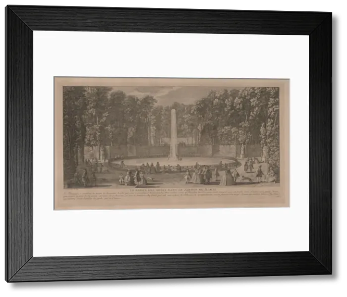 Framed Print : Pool of the Muses at Marli. Creator: Jacques Rigaud (French, 1681-1754) Framed Print : Pool of the Muses at Marli. Creator: Jacques Rigaud (French, 1681-1754)