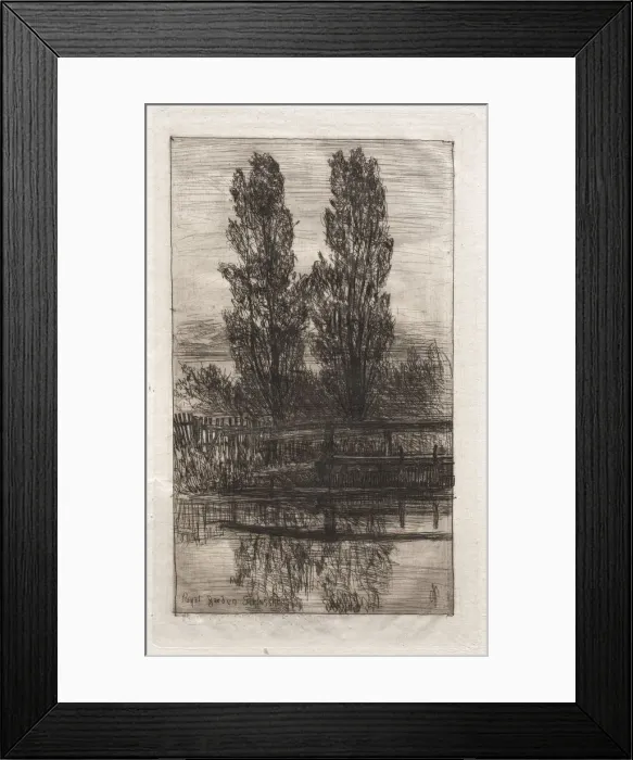 Framed Print : Poplars, Royal Garden, Schleissheim, 1879. Creator: Otto H. Bacher (American, 1856-1909) Framed Print : Poplars, Royal Garden, Schleissheim, 1879. Creator: Otto H. Bacher (American, 1856-1909)