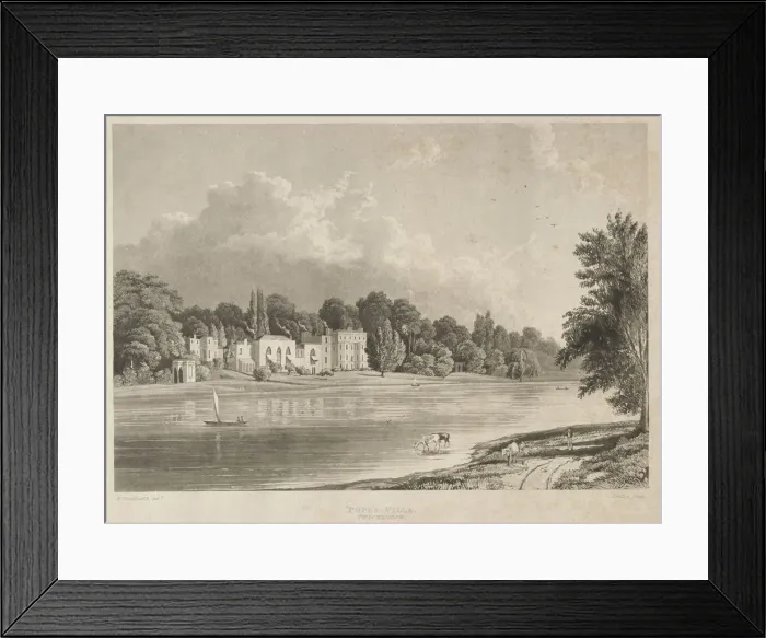 Framed Print : Popes Villa, Twickenham, 1828. Creator: Charles Bentley (British, 1808-1854) Framed Print : Popes Villa, Twickenham, 1828. Creator: Charles Bentley (British, 1808-1854)