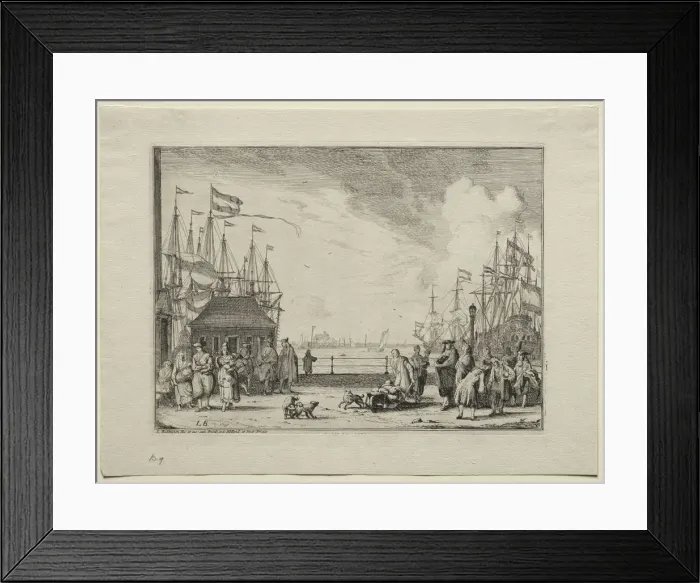 Framed Print : Port at Amsterdam, 1701. Creator: Ludolf Backhuysen (Dutch, 1631-1708); Ludolf Backhuysen (Dutch Framed Print : Port at Amsterdam, 1701. Creator: Ludolf Backhuysen (Dutch, 1631-1708); Ludolf Backhuysen (Dutch