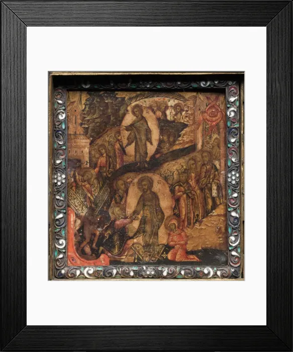 Framed Print : Portable Triptych Icon, 1600s. Creator: Unknown Framed Print : Portable Triptych Icon, 1600s. Creator: Unknown