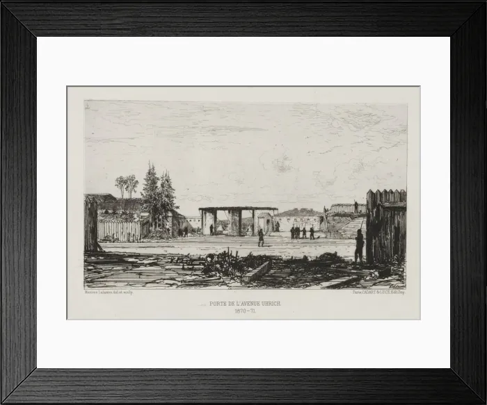 Framed Print : Porte du lavanse Ulrich. Creator: Maxime Lalanne (French, 1827-1886); Cadart and Luce Framed Print : Porte du lavanse Ulrich. Creator: Maxime Lalanne (French, 1827-1886); Cadart and Luce