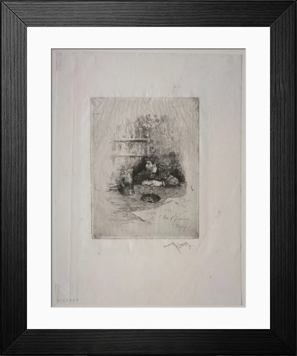 Framed Print : Portrait de Zamacois. Creator: Mariano Fortuny y Carbo (Spanish, 1838-1874) Framed Print : Portrait de Zamacois. Creator: Mariano Fortuny y Carbo (Spanish, 1838-1874)