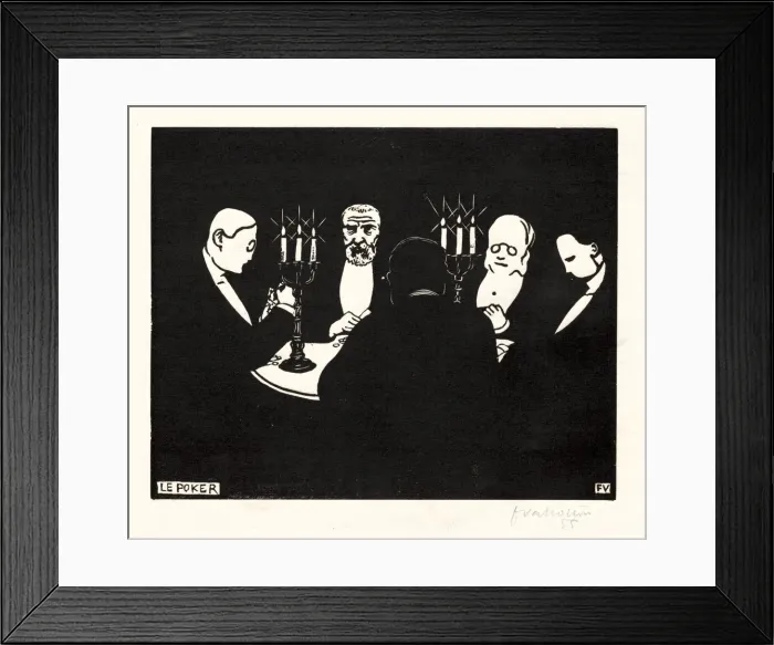 Framed Print : Poker, 1896. Creator: Felix Vallotton (French, 1865-1925) Framed Print : Poker, 1896. Creator: Felix Vallotton (French, 1865-1925)