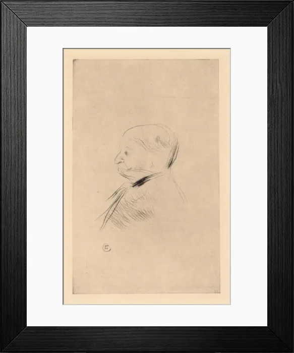 Framed Print : Portrait of a Man (Portrait dun homme), 1898 (printed 1927). Creator: Henri de Toulouse-Lautrec Framed Print : Portrait of a Man (Portrait dun homme), 1898 (printed 1927). Creator: Henri de Toulouse-Lautrec