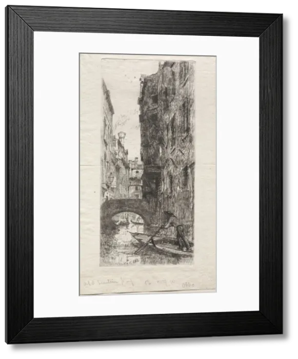 Framed Print : Ponte del Pistor, Venice, 1880. Creator: Otto H. Bacher (American, 1856-1909) Framed Print : Ponte del Pistor, Venice, 1880. Creator: Otto H. Bacher (American, 1856-1909)
