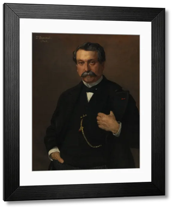 Framed Print : Portrait of a Man, 1868. Creator: Leon Bonnat (French, 1833-1922) Framed Print : Portrait of a Man, 1868. Creator: Leon Bonnat (French, 1833-1922)