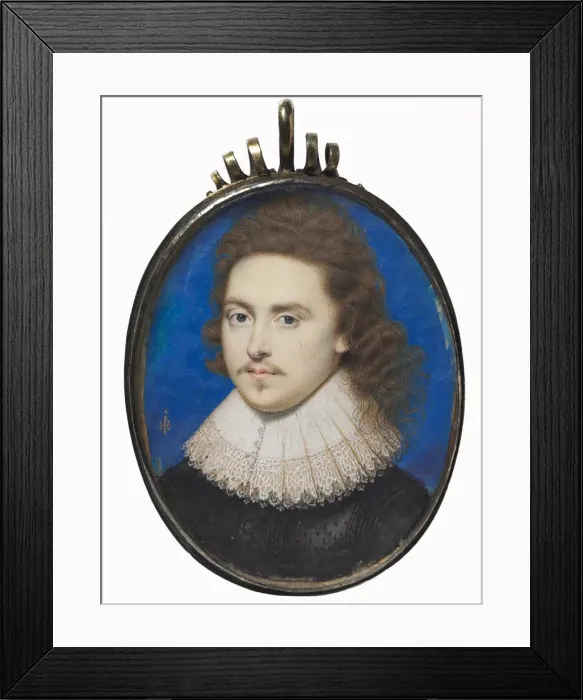 Framed Print : Portrait of a Man, c. 1625. Creator: John Hoskins (British, c. 1590-1665) Framed Print : Portrait of a Man, c. 1625. Creator: John Hoskins (British, c. 1590-1665)