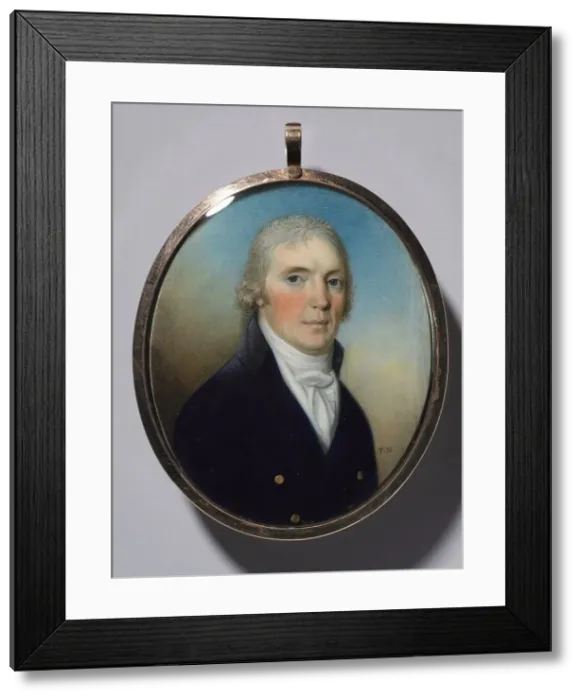 Framed Print : Portrait of a Man, c. 1780. Creator: Thomas Hazlehurst (British, c. 1740-c. 1821) Framed Print : Portrait of a Man, c. 1780. Creator: Thomas Hazlehurst (British, c. 1740-c. 1821)