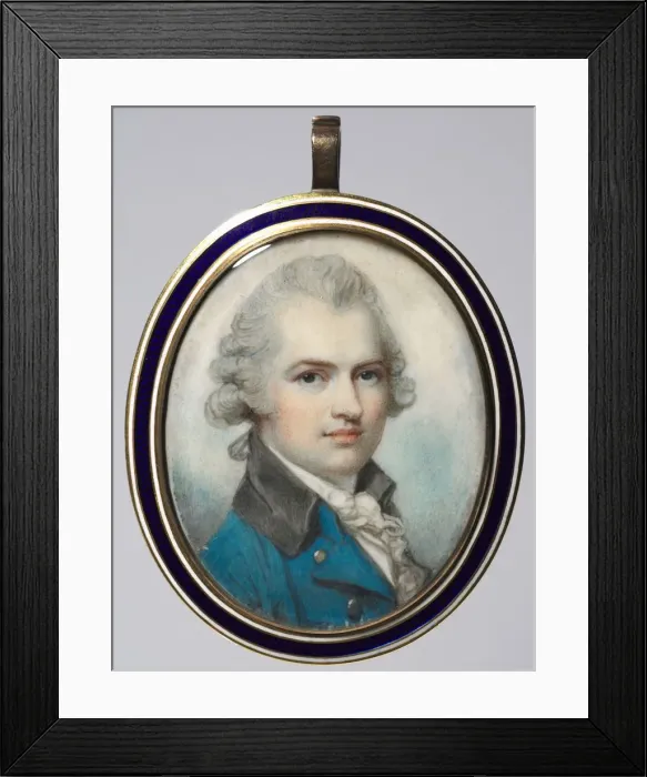 Framed Print : Portrait of a Man, c. 1790. Creator: Richard Cosway (British, 1742-1821) Framed Print : Portrait of a Man, c. 1790. Creator: Richard Cosway (British, 1742-1821)