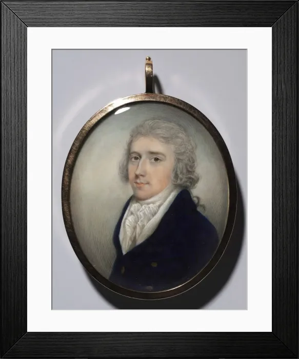 Framed Print : Portrait of a Man, c. 1795-1800. Creator: N *** Freese (British) Framed Print : Portrait of a Man, c. 1795-1800. Creator: N *** Freese (British)