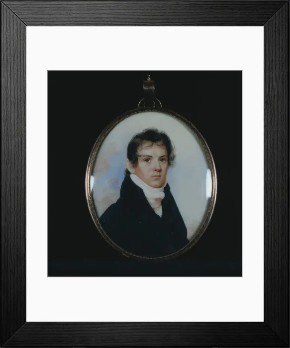 Framed Print : Portrait of a Man, c. 1810. Creator: John Wesley Jarvis (American, 1781-1840) Framed Print : Portrait of a Man, c. 1810. Creator: John Wesley Jarvis (American, 1781-1840)