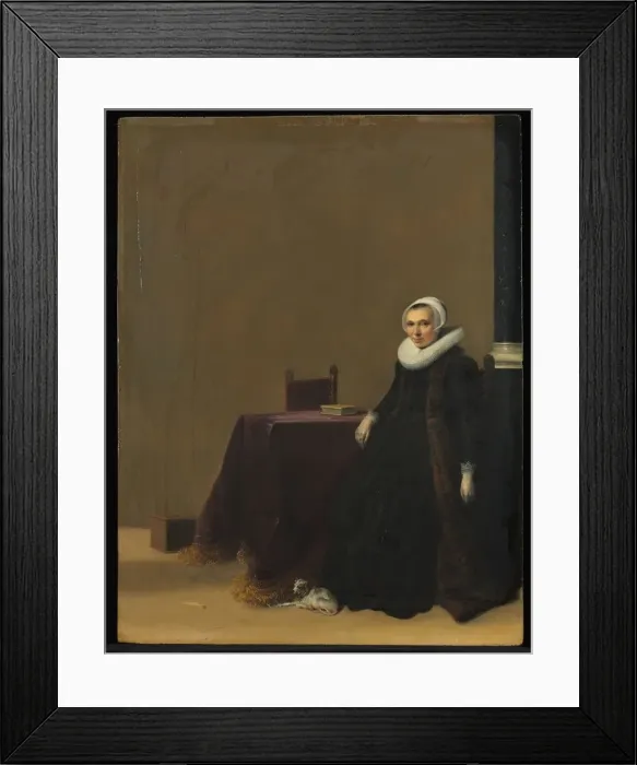 Framed Print : Portrait of a Woman with a Dog, c. 1635. Creator: Hendrik Gerritsz. Pot (Dutch, c Framed Print : Portrait of a Woman with a Dog, c. 1635. Creator: Hendrik Gerritsz. Pot (Dutch, c