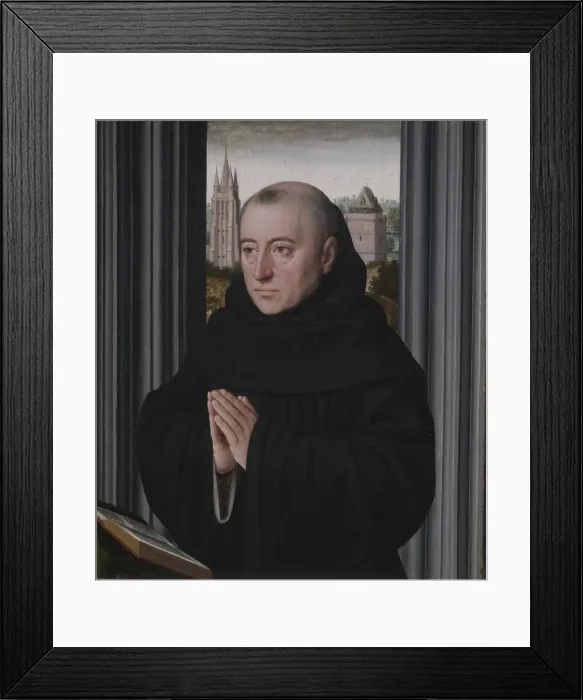 Framed Print : Portrait of a Monk, early 1500s. Creator: Gerard David (Netherlandish, 1450 / 60-1523), circle of Framed Print : Portrait of a Monk, early 1500s. Creator: Gerard David (Netherlandish, 1450 / 60-1523), circle of
