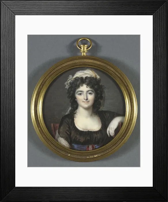 Framed Print : Portrait of a Woman in a Brown Dress, 1795. Creator: Francois Dumont (French, 1751-1831) Framed Print : Portrait of a Woman in a Brown Dress, 1795. Creator: Francois Dumont (French, 1751-1831)