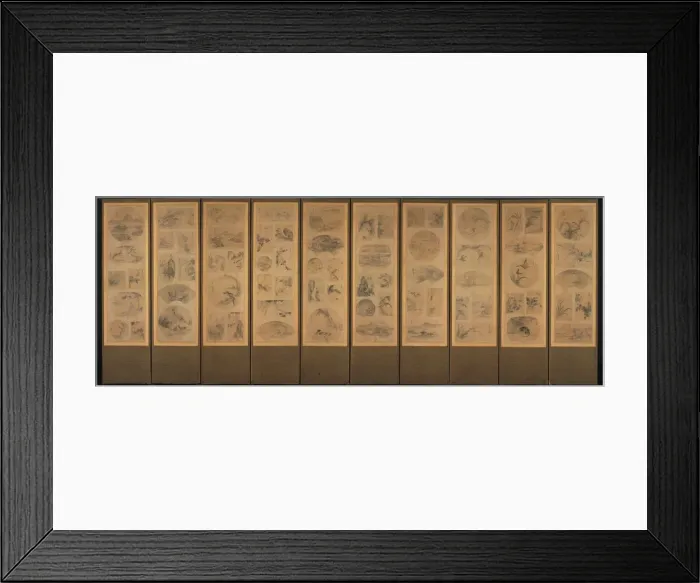 Framed Print : Painting of One Hundred Themes (obverse), late 1800s. Creator: Unknown Framed Print : Painting of One Hundred Themes (obverse), late 1800s. Creator: Unknown