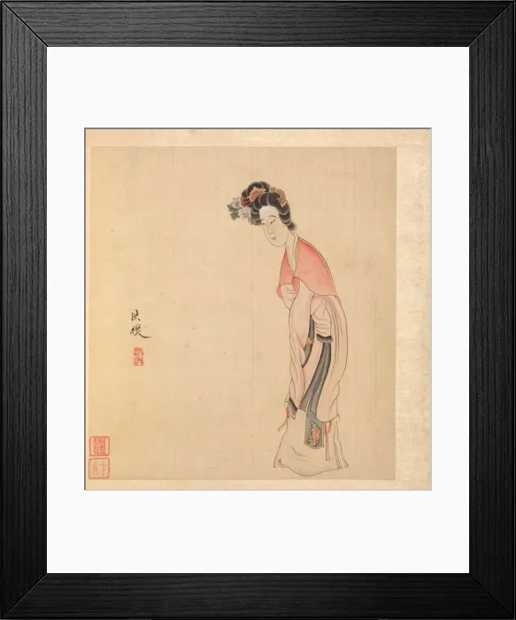 Framed Print : Paintings after Ancient Masters: A Lady, 1598-1652. Creator: Chen Hongshou (Chinese, 1598 / 99-1652) Framed Print : Paintings after Ancient Masters: A Lady, 1598-1652. Creator: Chen Hongshou (Chinese, 1598 / 99-1652)