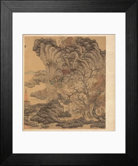 Framed Print : Paintings after Ancient Masters: Travelers in an Autumn Landscape, 1598-1652. Creator Framed Print : Paintings after Ancient Masters: Travelers in an Autumn Landscape, 1598-1652. Creator