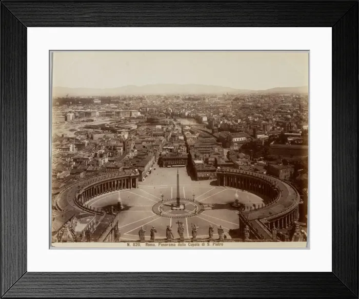 Framed Print : Panorama dalla Cupola di S. Pietro, Rome, c. 1860s. Creator: Unidentified Photographer