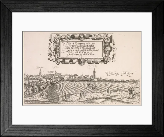 Framed Print : Panoramic View of Nuremberg: Right Portion, 1552. Creator: Hanns Lautensack (German, 1524-1566) Framed Print : Panoramic View of Nuremberg: Right Portion, 1552. Creator: Hanns Lautensack (German, 1524-1566)