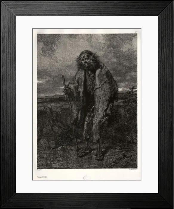 Framed Print : Old and Modern Artists: Thomas Vireloque. Creator: Paul Gavarni (French, 1804-1866) Framed Print : Old and Modern Artists: Thomas Vireloque. Creator: Paul Gavarni (French, 1804-1866)