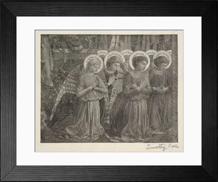 Framed Print : Old Italian Masters: Group of Angels, 1888-1892. Creator: Timothy Cole (American, 1852-1931) Framed Print : Old Italian Masters: Group of Angels, 1888-1892. Creator: Timothy Cole (American, 1852-1931)