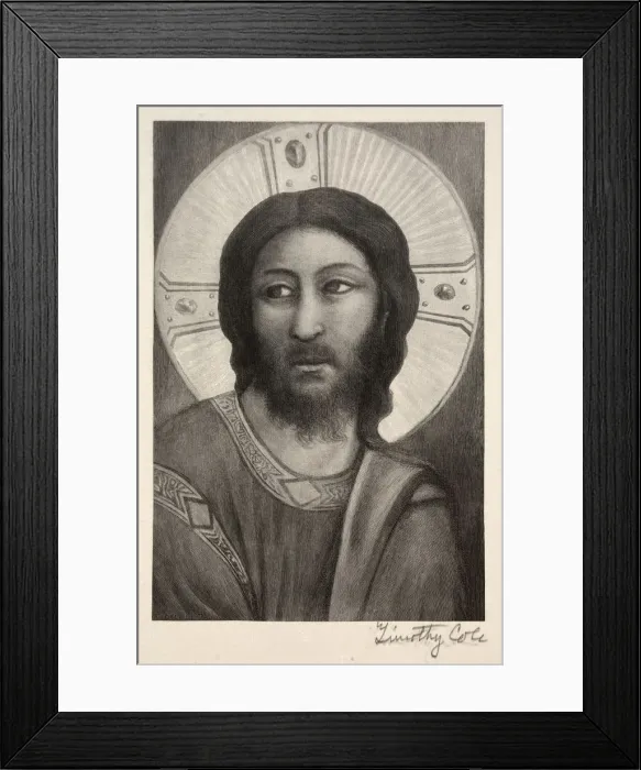Framed Print : Old Italian Masters: Head of Christ, 1888-1892. Creator: Timothy Cole (American, 1852-1931) Framed Print : Old Italian Masters: Head of Christ, 1888-1892. Creator: Timothy Cole (American, 1852-1931)