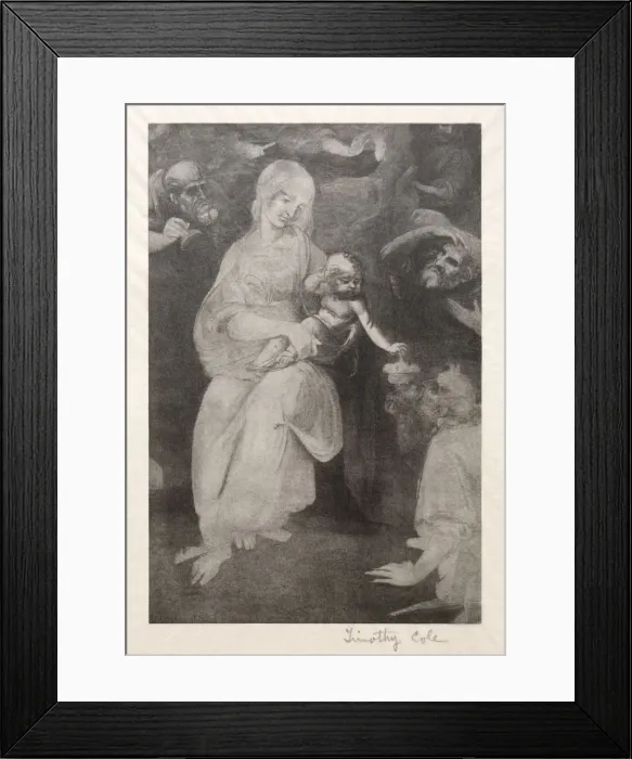 Framed Print : Old Italian Masters: Madonna and Child, 1888-1892. Creator: Timothy Cole (American, 1852-1931) Framed Print : Old Italian Masters: Madonna and Child, 1888-1892. Creator: Timothy Cole (American, 1852-1931)