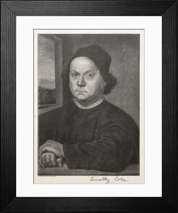 Framed Print : Old Italian Masters: Portrait of Andrea Verrocchio, 1888-1892. Creator: Timothy Cole (American Framed Print : Old Italian Masters: Portrait of Andrea Verrocchio, 1888-1892. Creator: Timothy Cole (American
