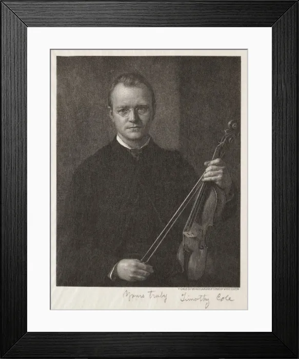 Framed Print : Old Italian Masters: Portrait of Timothy Cole (Man with Violin), 1892. Creator: Timothy Cole Framed Print : Old Italian Masters: Portrait of Timothy Cole (Man with Violin), 1892. Creator: Timothy Cole