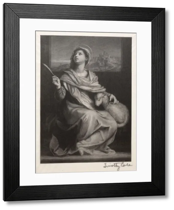 Framed Print : Old Italian Masters: St. Agnes, 1888-1892. Creator: Timothy Cole (American, 1852-1931) Framed Print : Old Italian Masters: St. Agnes, 1888-1892. Creator: Timothy Cole (American, 1852-1931)