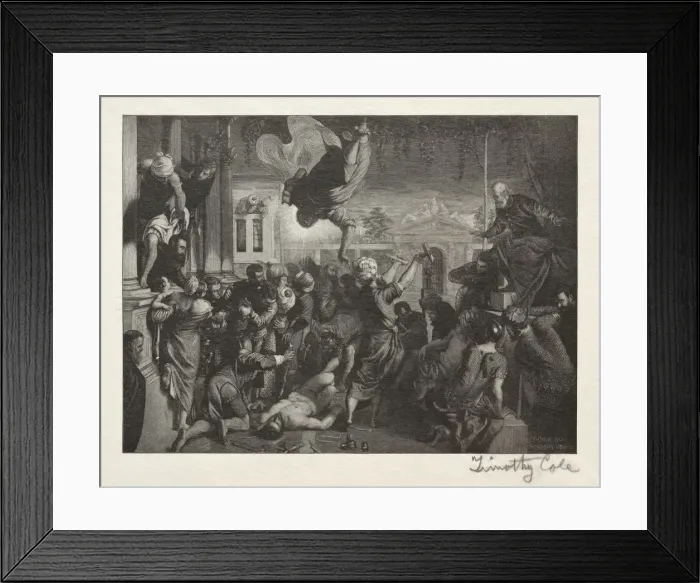 Framed Print : Old Italian Masters: The Miracle of St. Mark, 1888-1892. Creator: Timothy Cole (American Framed Print : Old Italian Masters: The Miracle of St. Mark, 1888-1892. Creator: Timothy Cole (American