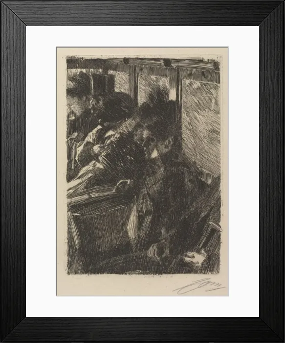 Framed Print : Omnibus, 1892. Creator: Anders Zorn (Swedish, 1860-1920) Framed Print : Omnibus, 1892. Creator: Anders Zorn (Swedish, 1860-1920)