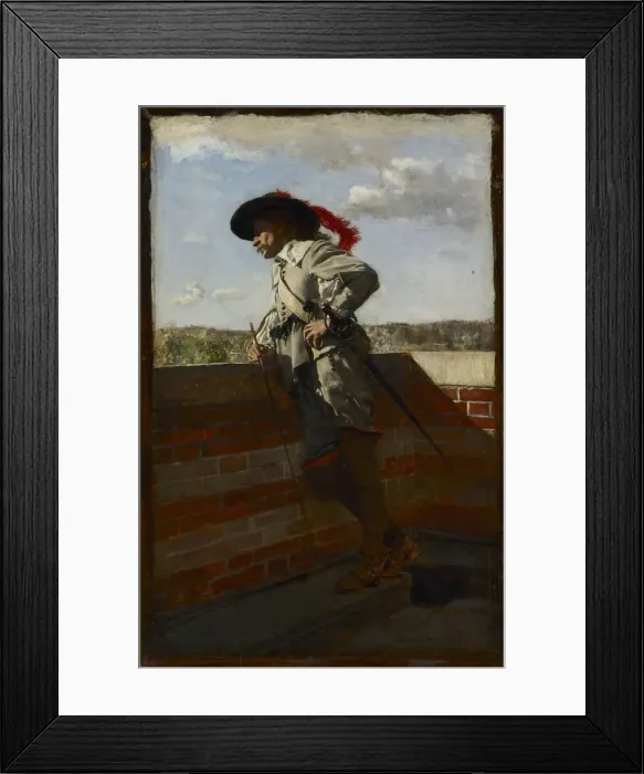 Framed Print : On a Terrace, 1867. Creator: Ernest Meissonier (French, 1815-1891) Framed Print : On a Terrace, 1867. Creator: Ernest Meissonier (French, 1815-1891)