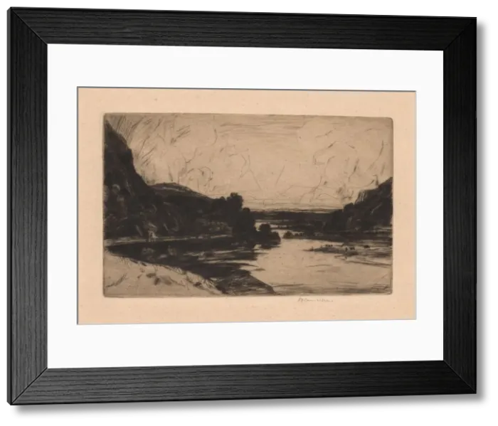 Framed Print : On the Ourtha, 1907. Creator: David Young Cameron (British, 1865-1945) Framed Print : On the Ourtha, 1907. Creator: David Young Cameron (British, 1865-1945)