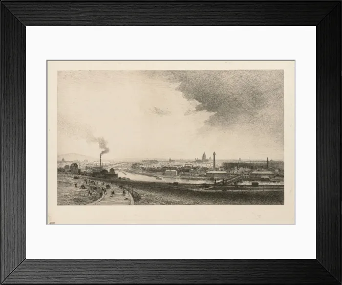 Framed Print : On the Seine, 1867. Creator: Maxime Lalanne (French, 1827-1886) Framed Print : On the Seine, 1867. Creator: Maxime Lalanne (French, 1827-1886)