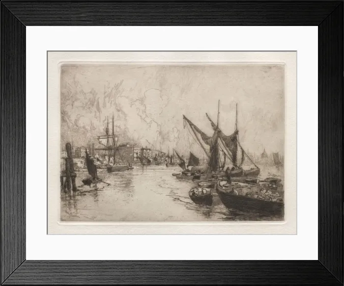 Framed Print : On the Thames (Canterbury, Eng. Aug. 1884. ), 1884. Creator: Stephen Parrish (American, 1846-1938) Framed Print : On the Thames (Canterbury, Eng. Aug. 1884. ), 1884. Creator: Stephen Parrish (American, 1846-1938)