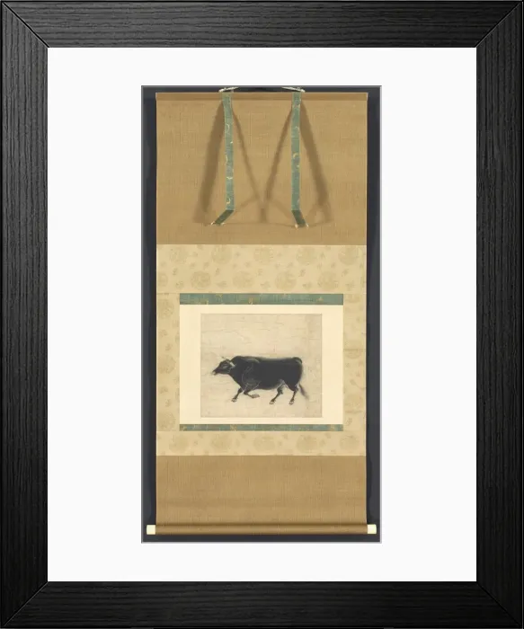 Framed Print : One of the Ten Fast Bulls, mid 1200s. Creator: Unknown Framed Print : One of the Ten Fast Bulls, mid 1200s. Creator: Unknown