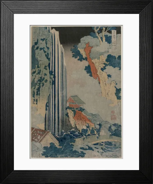Framed Print : Ono Waterfall on the Kiso Road (from the series a Tour of Waterfalls in the Provinces) Framed Print : Ono Waterfall on the Kiso Road (from the series a Tour of Waterfalls in the Provinces)