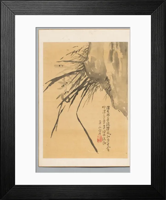 Framed Print : Orchid, 19th century. Creator: Watanabe Kazan (Japanese, 1793-1841) Framed Print : Orchid, 19th century. Creator: Watanabe Kazan (Japanese, 1793-1841)