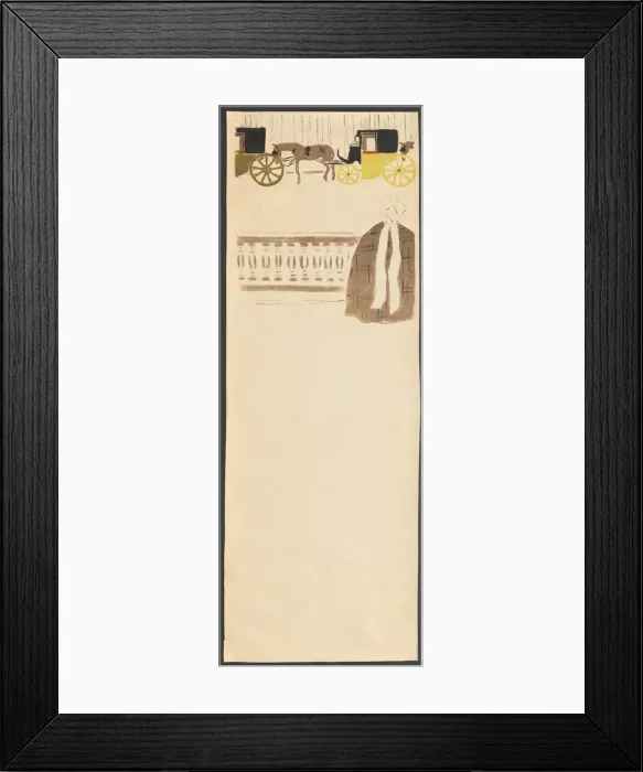 Framed Print : Nursemaids Promenade, Frieze of Carriages, 1895. Creator: Pierre Bonnard (French