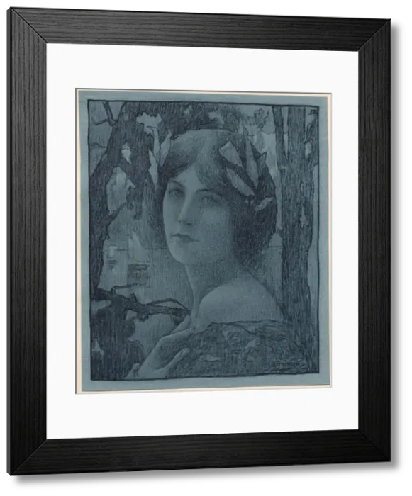 Framed Print : Nuit Douce, 1899. Creator: Henri-Jules Guinier (French, 1867-1927); Imprimerie Champenois Framed Print : Nuit Douce, 1899. Creator: Henri-Jules Guinier (French, 1867-1927); Imprimerie Champenois