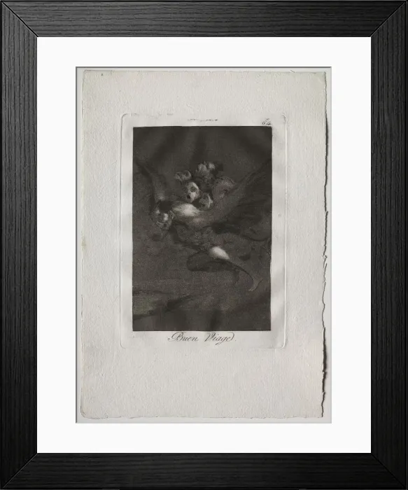 Framed Print : Ochenta Caprichos: Bon Voyage, 1793-1798. Creator: Francisco de Goya (Spanish, 1746-1828) Framed Print : Ochenta Caprichos: Bon Voyage, 1793-1798. Creator: Francisco de Goya (Spanish, 1746-1828)