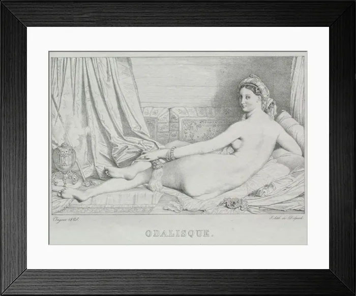 Framed Print : Odalisque, 1825. Creator: Jean-Auguste-Dominique Ingres (French, 1780-1867) Framed Print : Odalisque, 1825. Creator: Jean-Auguste-Dominique Ingres (French, 1780-1867)